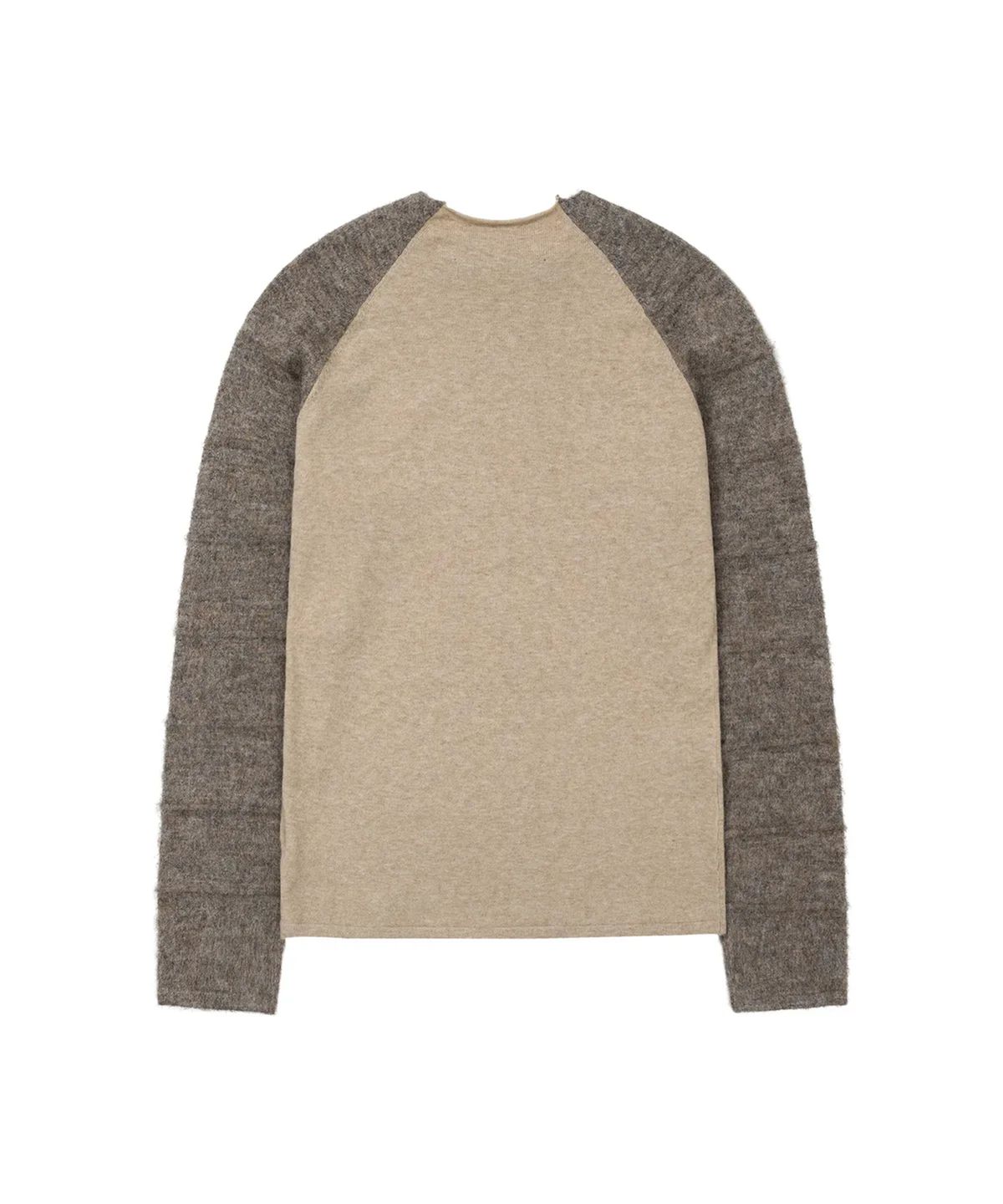 웰빙익스프레스(WELLBEING EXPRESS) Mix Sleeve Knit Beige