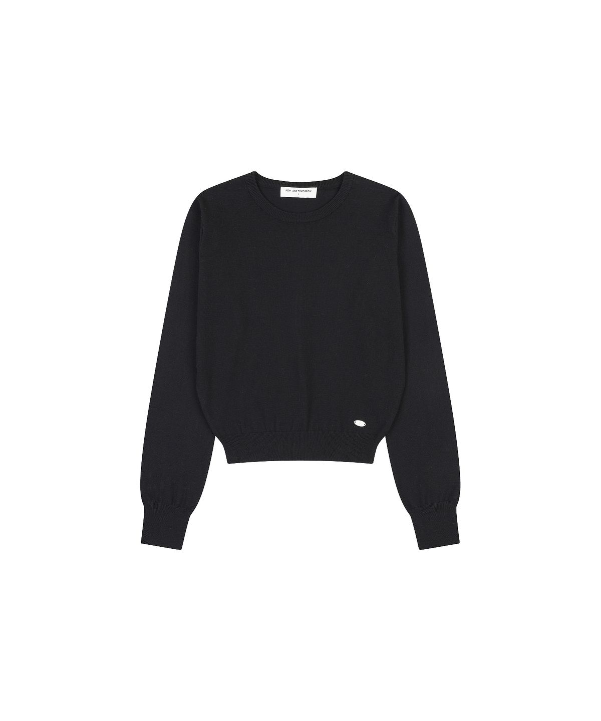 나우앤투모로우(NOWANDTOMORROW) W CROP PULLOVER SWEATER [BLACK]