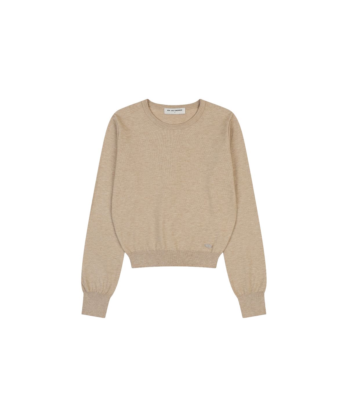 나우앤투모로우(NOWANDTOMORROW) W CROP PULLOVER SWEATER [BEIGE]