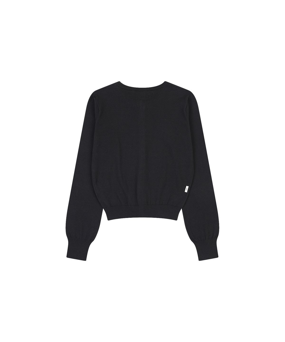 나우앤투모로우(NOWANDTOMORROW) W CROP SWEATER CARDIGAN [BLACK]