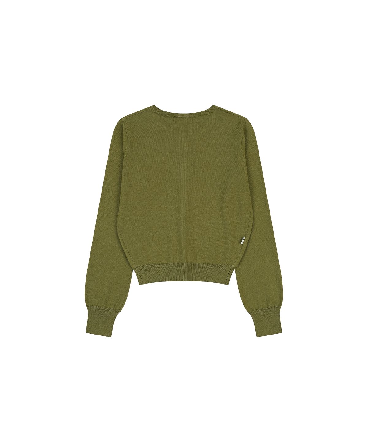 나우앤투모로우(NOWANDTOMORROW) W CROP SWEATER CARDIGAN [OLIVE GREEN]