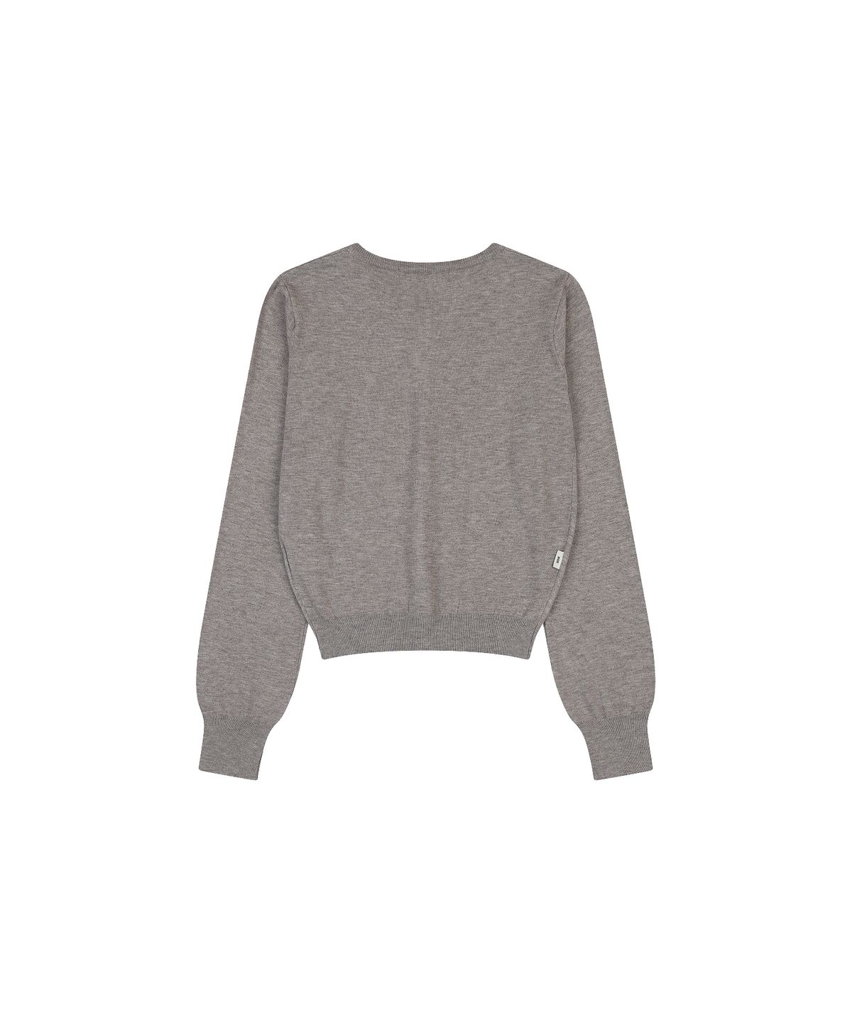 나우앤투모로우(NOWANDTOMORROW) W CROP SWEATER CARDIGAN [LIGHT GRAY]