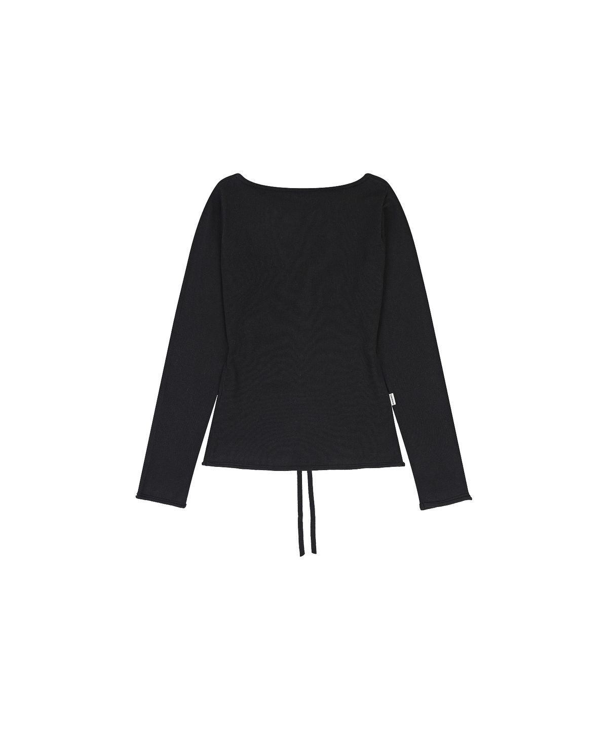 나우앤투모로우(NOWANDTOMORROW) W BOAT NECK KNIT T-SHIRT [BLACK]