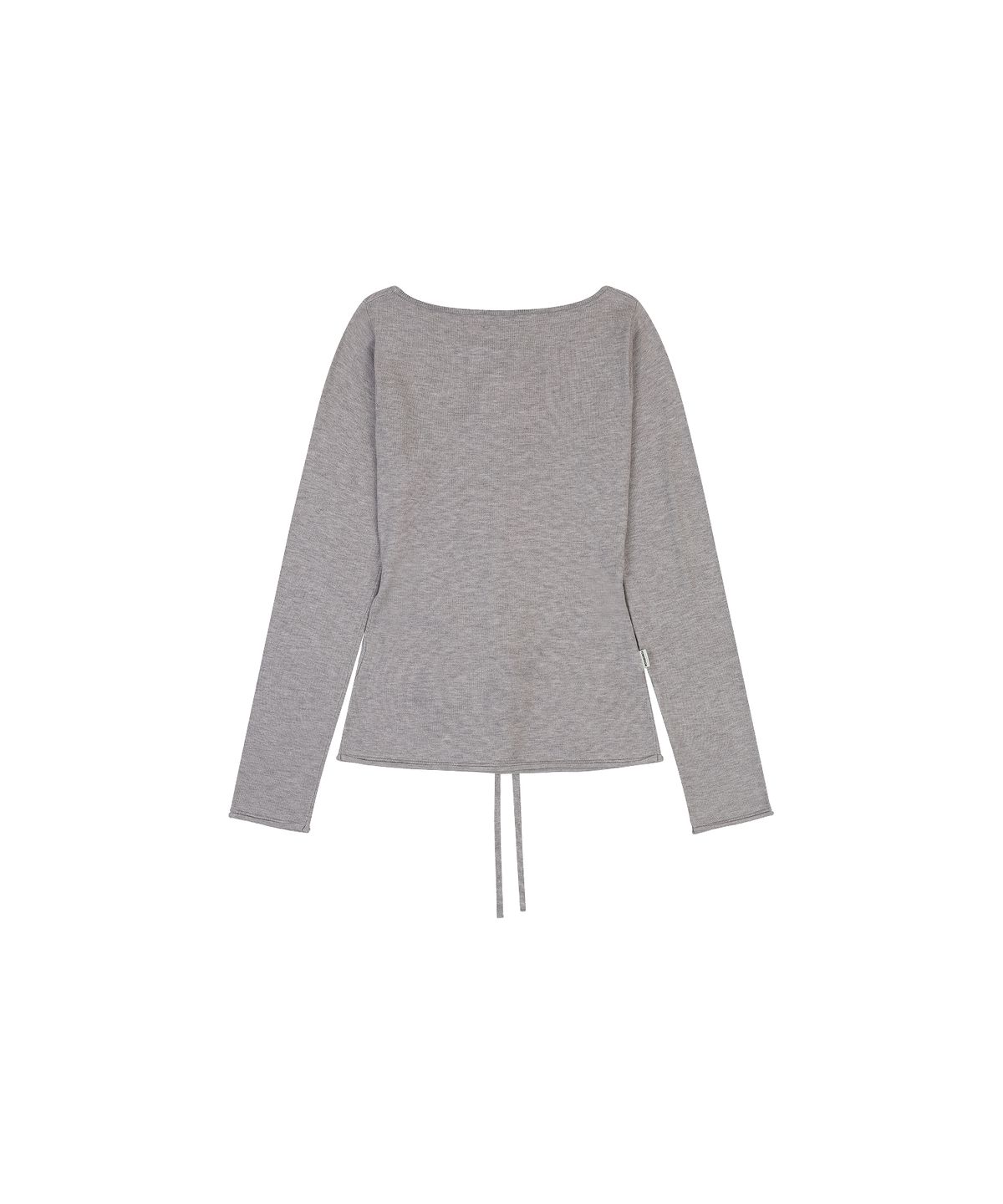 나우앤투모로우(NOWANDTOMORROW) W BOAT NECK KNIT T-SHIRT [LIGHT GRAY]