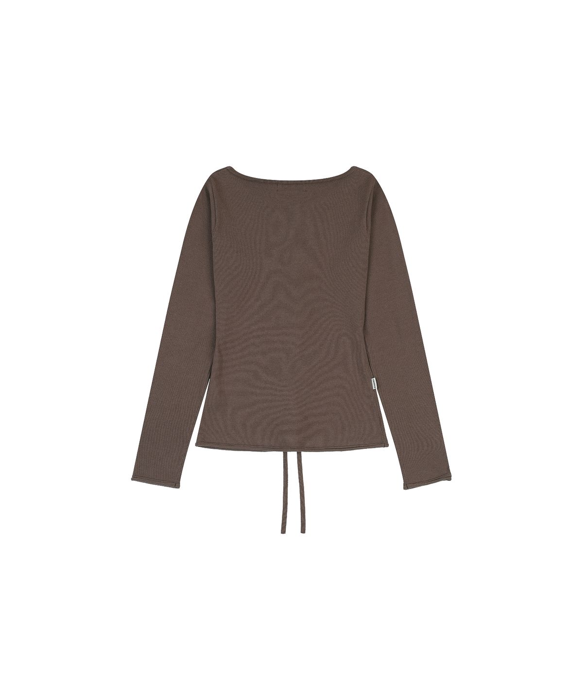 나우앤투모로우(NOWANDTOMORROW) W BOAT NECK KNIT T-SHIRT [MOCHA]