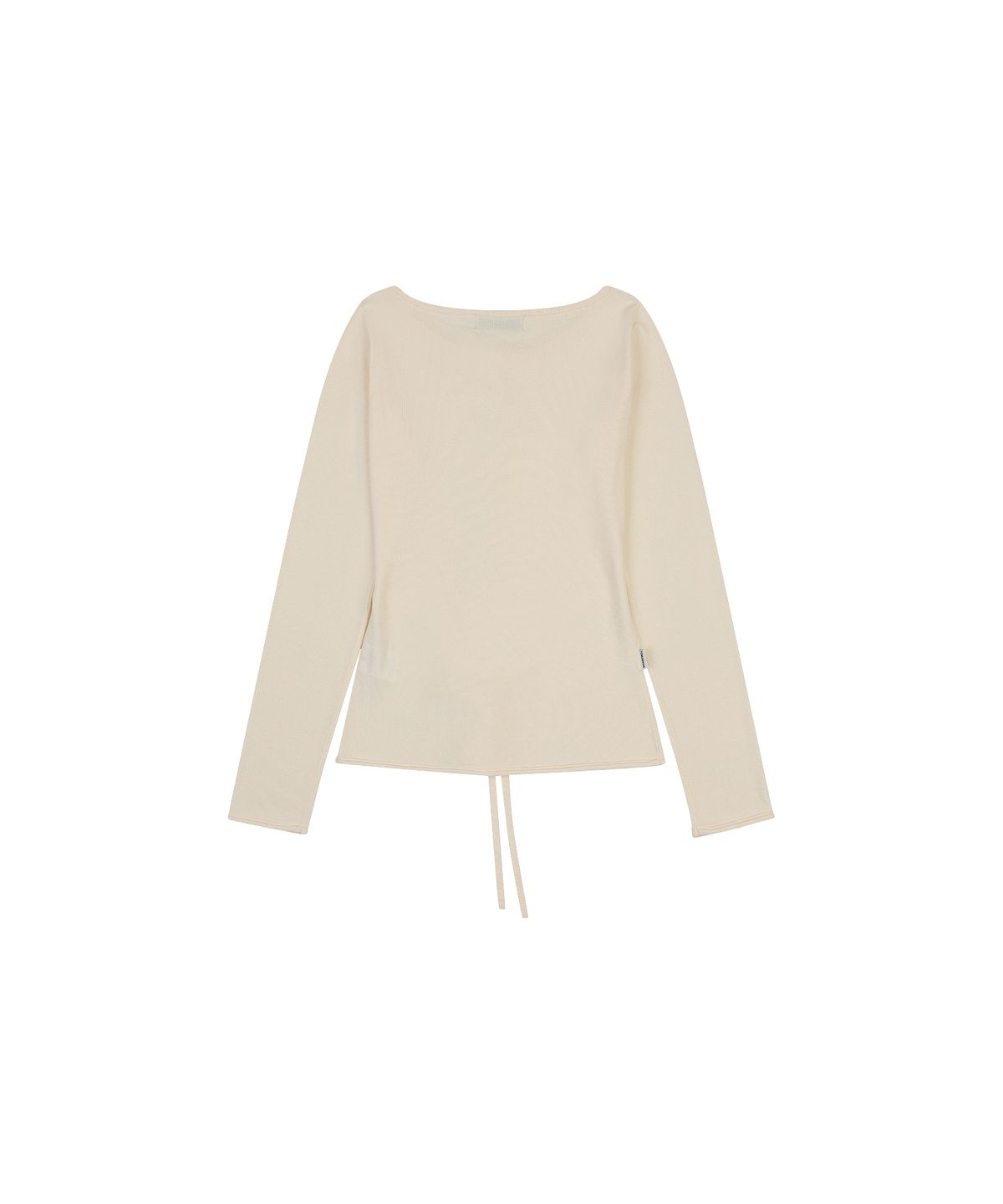 나우앤투모로우(NOWANDTOMORROW) W BOAT NECK KNIT T-SHIRT [IVORY]