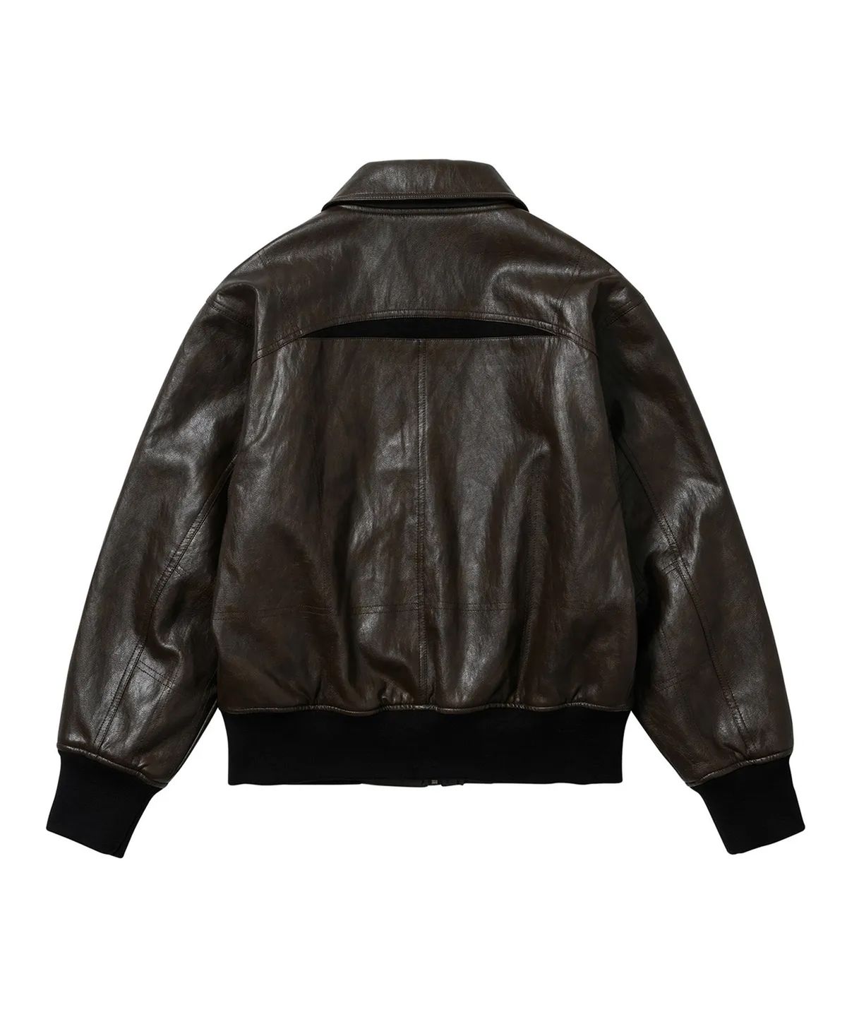 웰빙익스프레스(WELLBEING EXPRESS) Padded Faux Leather Jacket Brown
