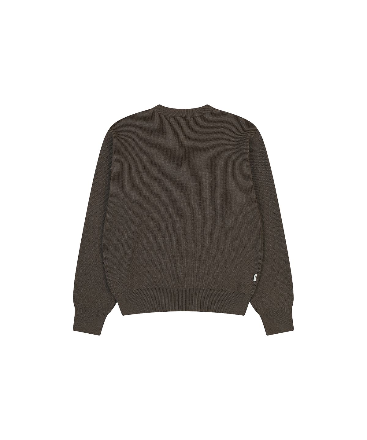 나우앤투모로우(NOWANDTOMORROW) HENLEY NECK PULLOVER SWEATER [BROWN]