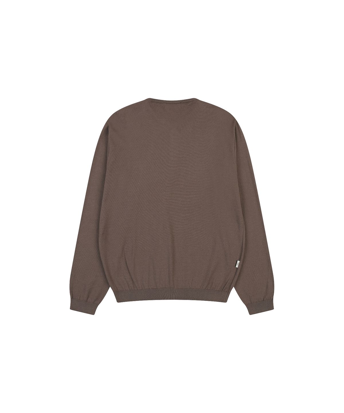 나우앤투모로우(NOWANDTOMORROW) LAYERED NECK KNIT T-SHIRT [MOCHA]