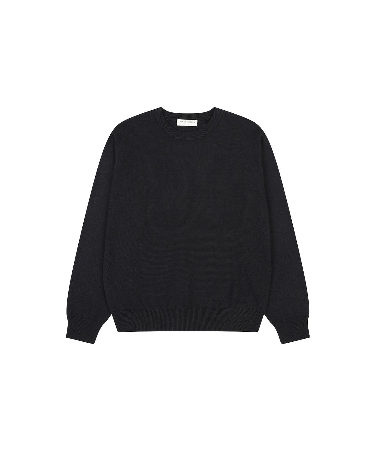 나우앤투모로우(NOWANDTOMORROW) CREW NECK PULLOVER SWEATER [BLACK]