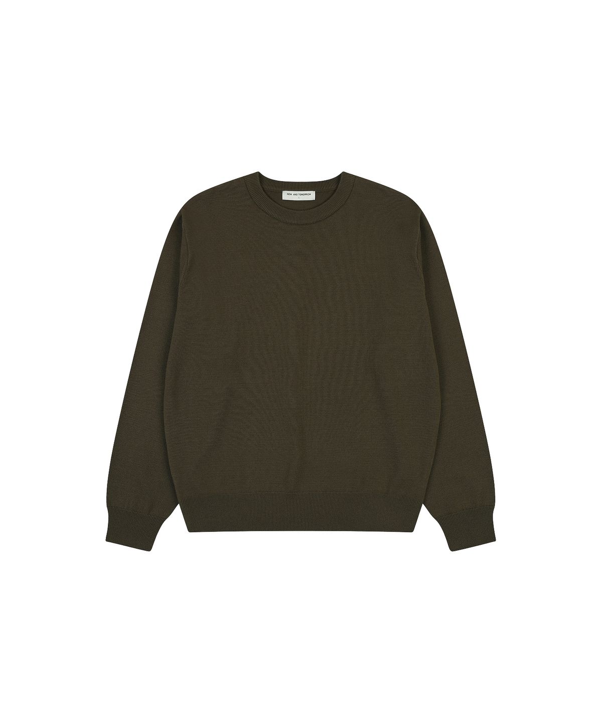 나우앤투모로우(NOWANDTOMORROW) CREW NECK PULLOVER SWEATER [DEEP BROWN]