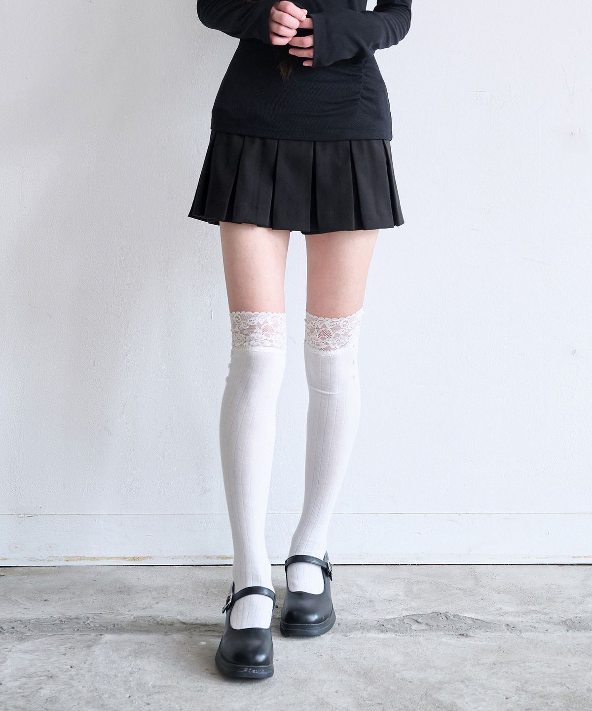 레이즈미야(REISE MIYA) 마린 플리츠 스커트 [BLACK]