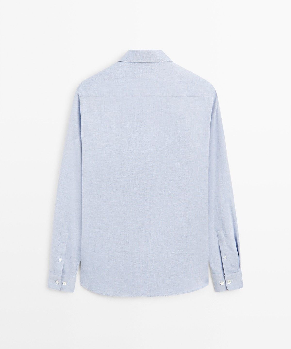 마시모두띠(MASSIMO DUTTI) 레귤러 핏 멜란지 트윌 100% 코튼 셔츠