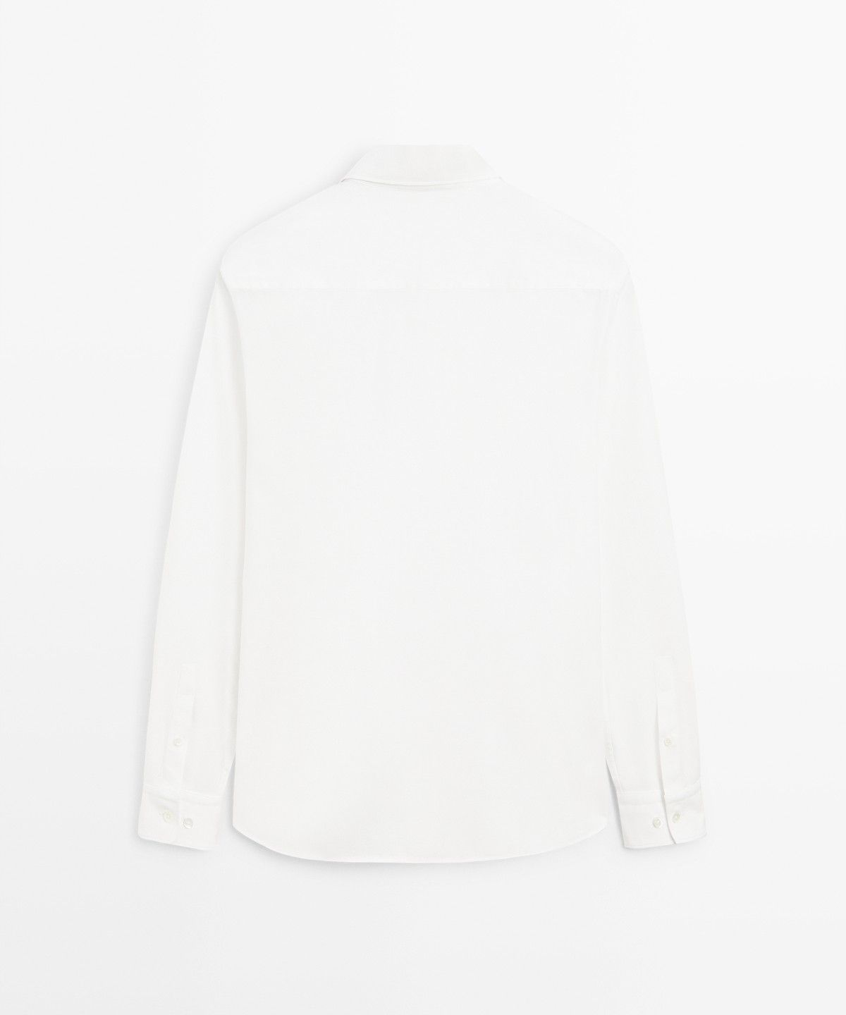 마시모두띠(MASSIMO DUTTI) 레귤러 핏 멜란지 트윌 100% 코튼 셔츠