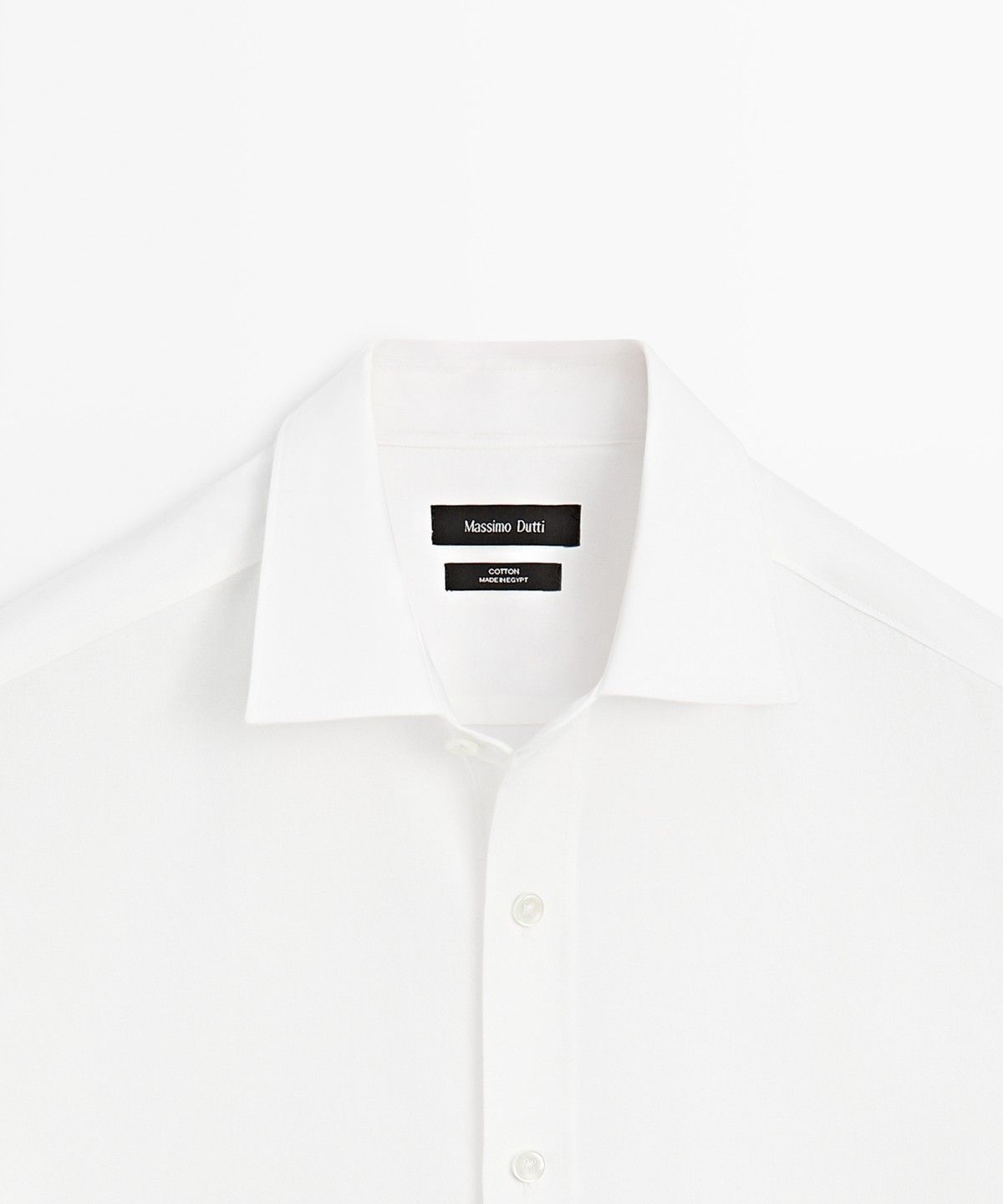 마시모두띠(MASSIMO DUTTI) 레귤러 핏 멜란지 트윌 100% 코튼 셔츠