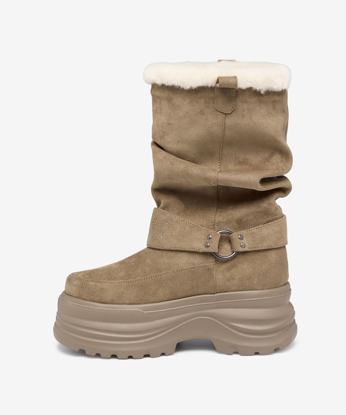 유희(YOUHEE) [YOUHEE X OTZ] FUR PLATFORM BOOTS_BEIGE