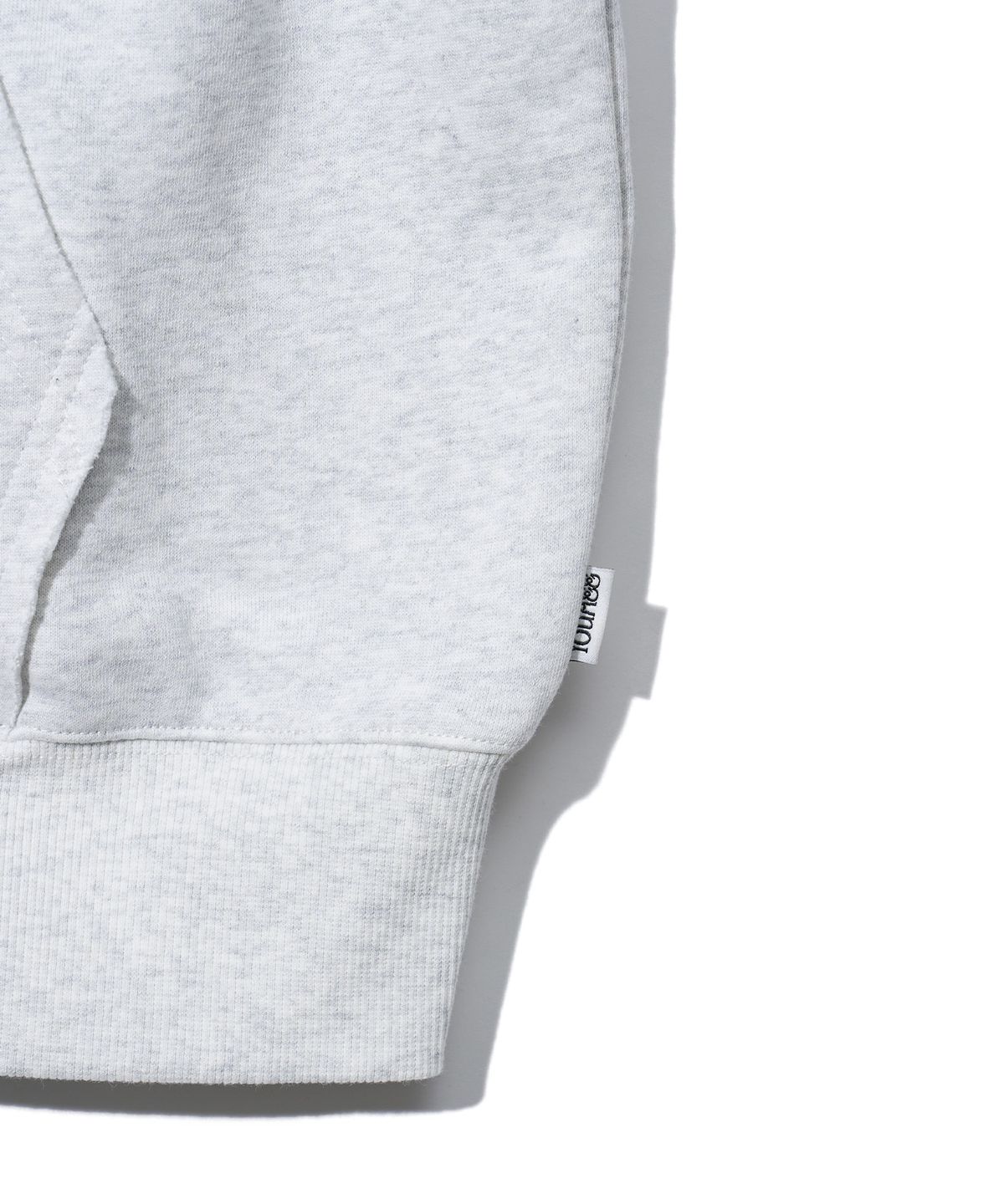 유희(YOUHEE) FUR TRIMMED RIBBON HOOD ZIP-UP_LIGHT GREY
