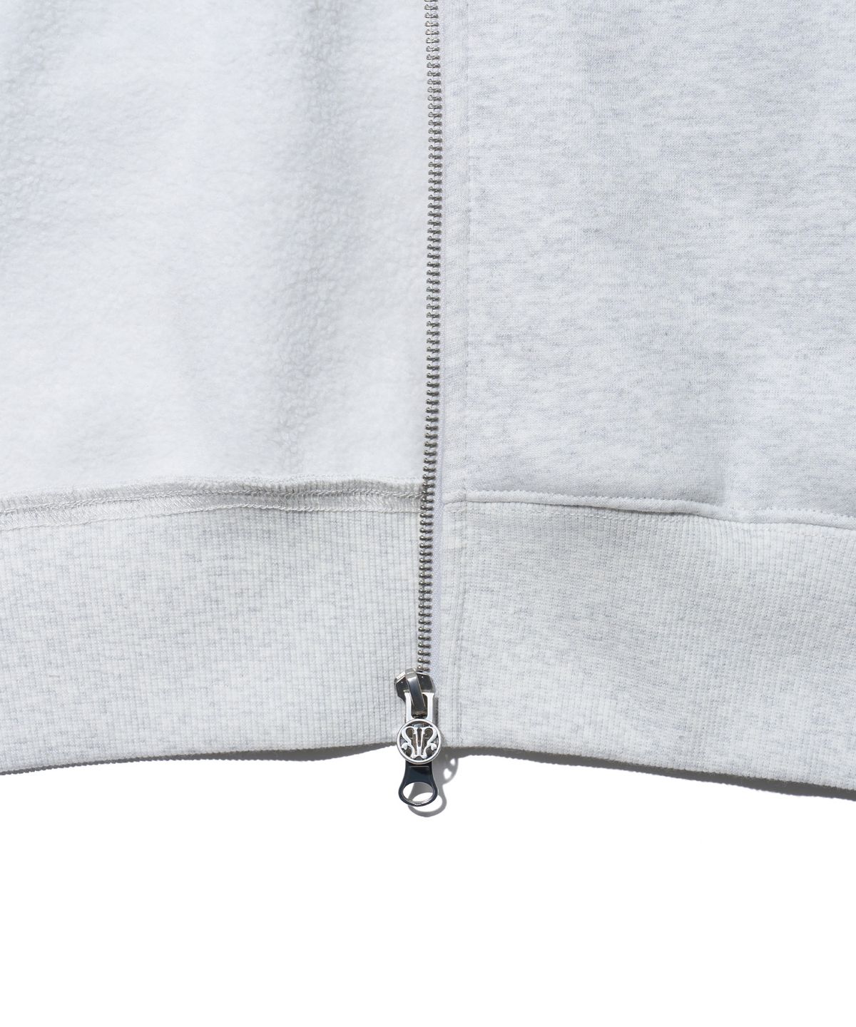 유희(YOUHEE) FUR TRIMMED RIBBON HOOD ZIP-UP_LIGHT GREY