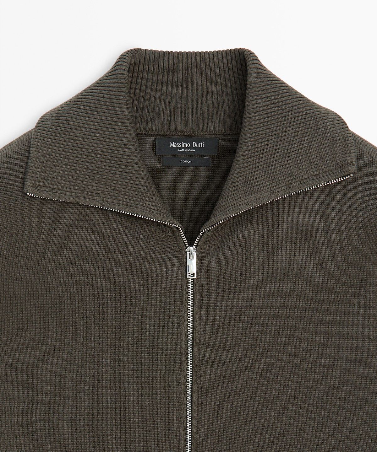 마시모두띠(MASSIMO DUTTI) 100% 코튼 집업 니트 가디건