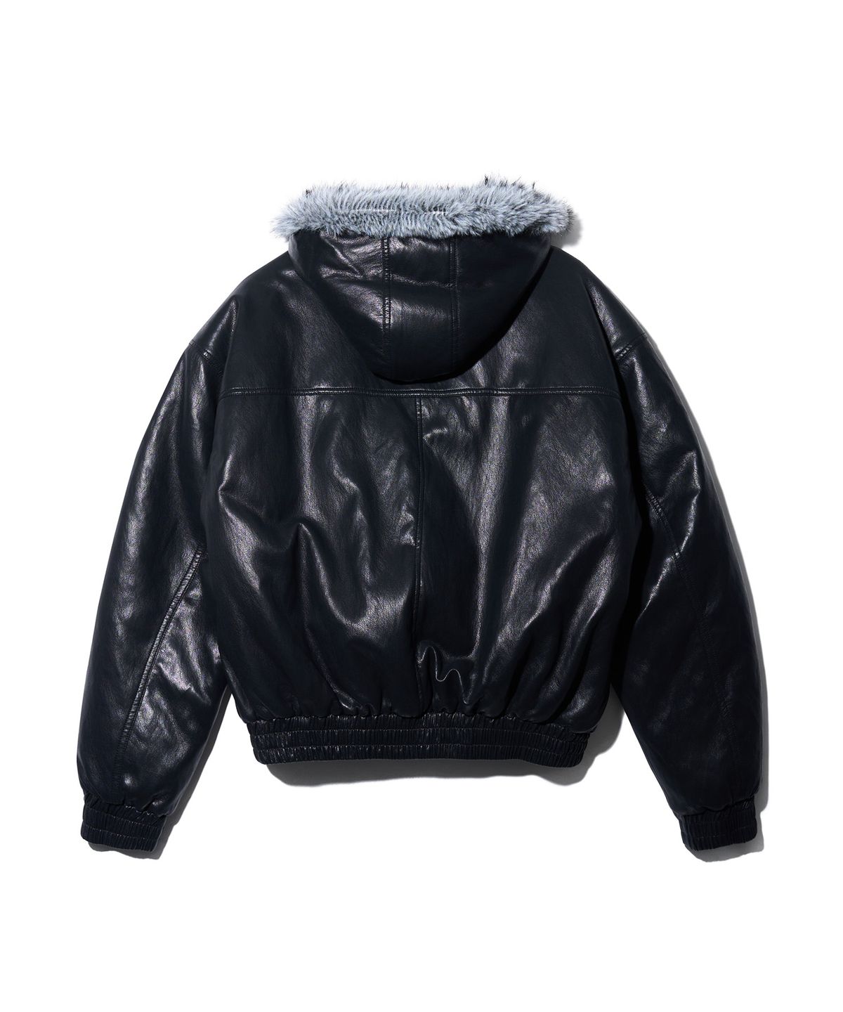 유희(YOUHEE) REVERSIBLE FUR LEATHER JUMPER_BLACK