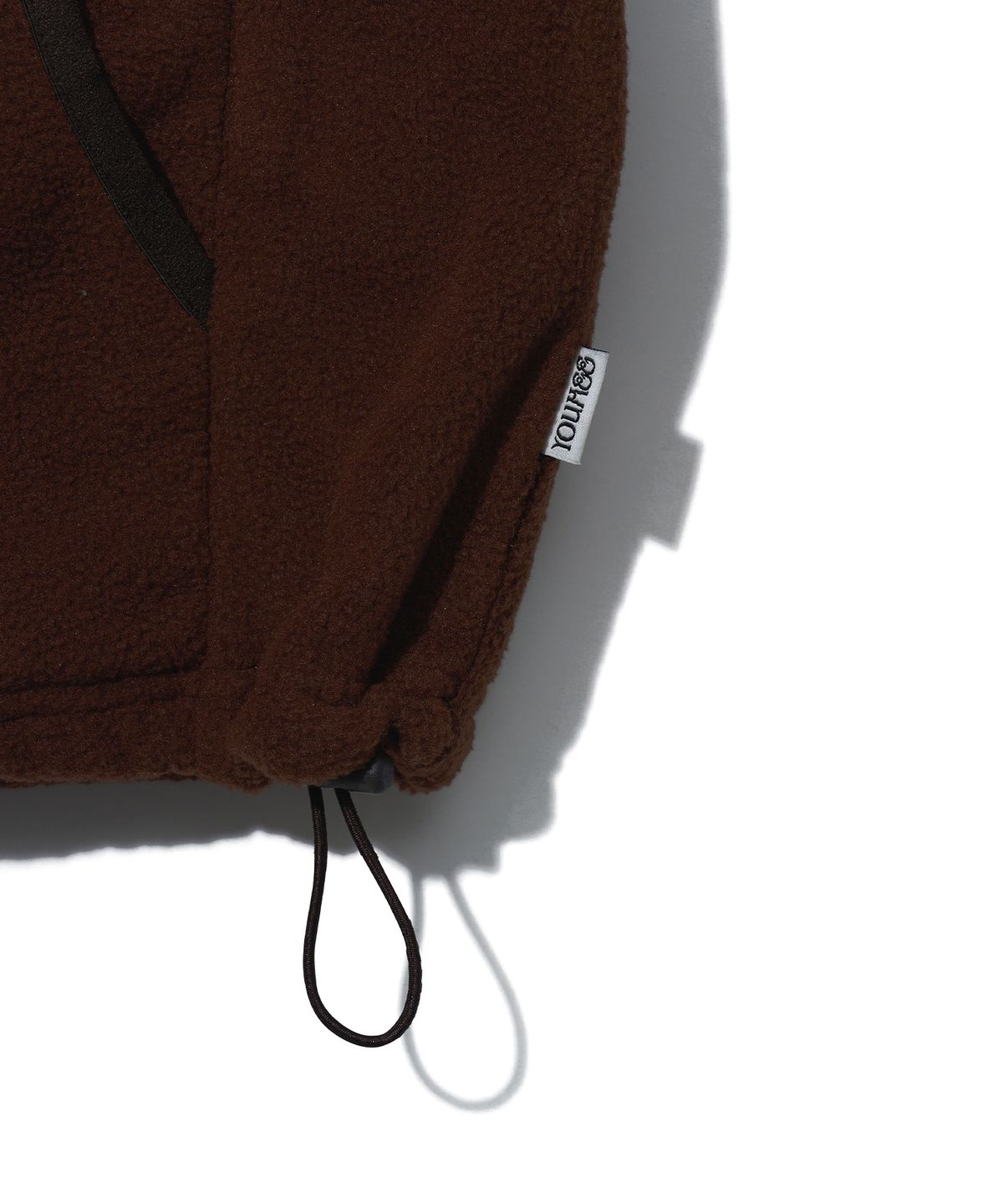 유희(YOUHEE) FLEECE YOUHEE LOGO ZIP-UP_BROWN