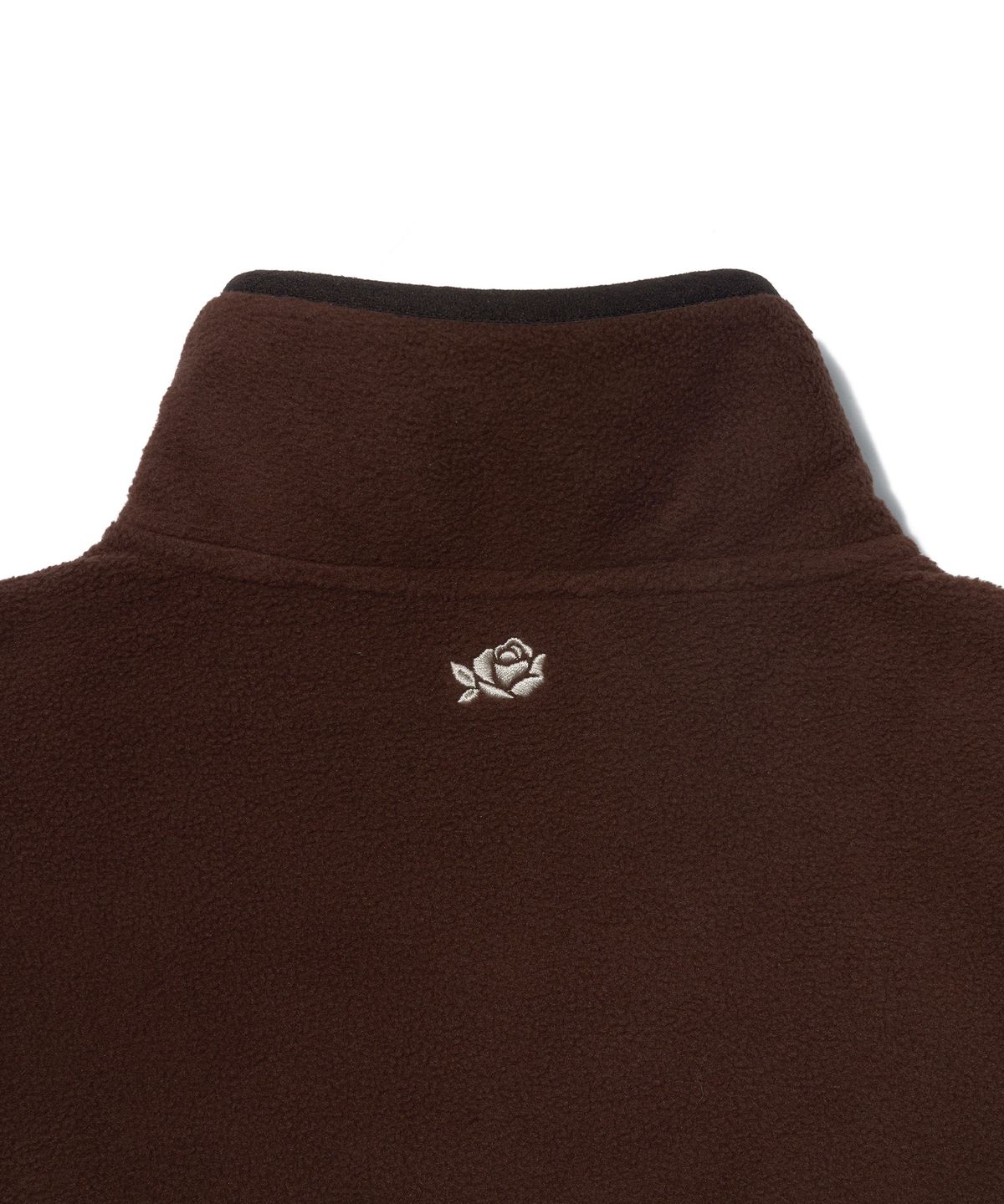 유희(YOUHEE) FLEECE YOUHEE LOGO ZIP-UP_BROWN