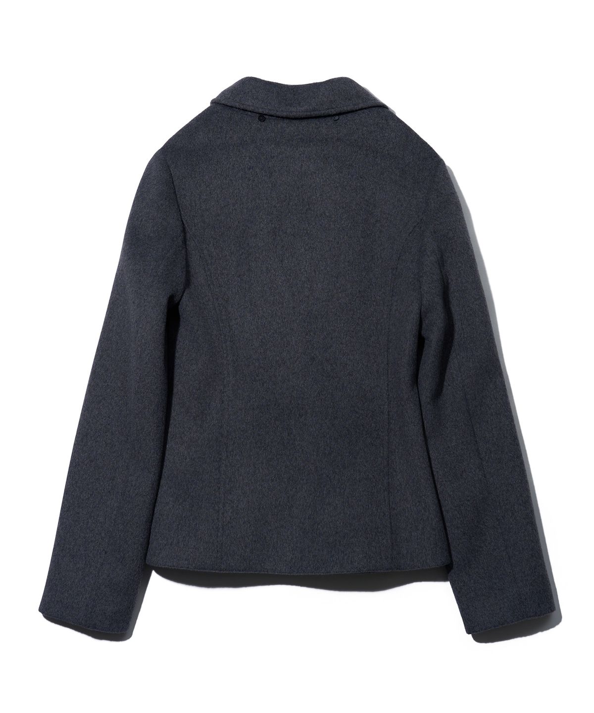 유희(YOUHEE) DETACHABLE HOOD DOUBLE COAT_CHARCOAL
