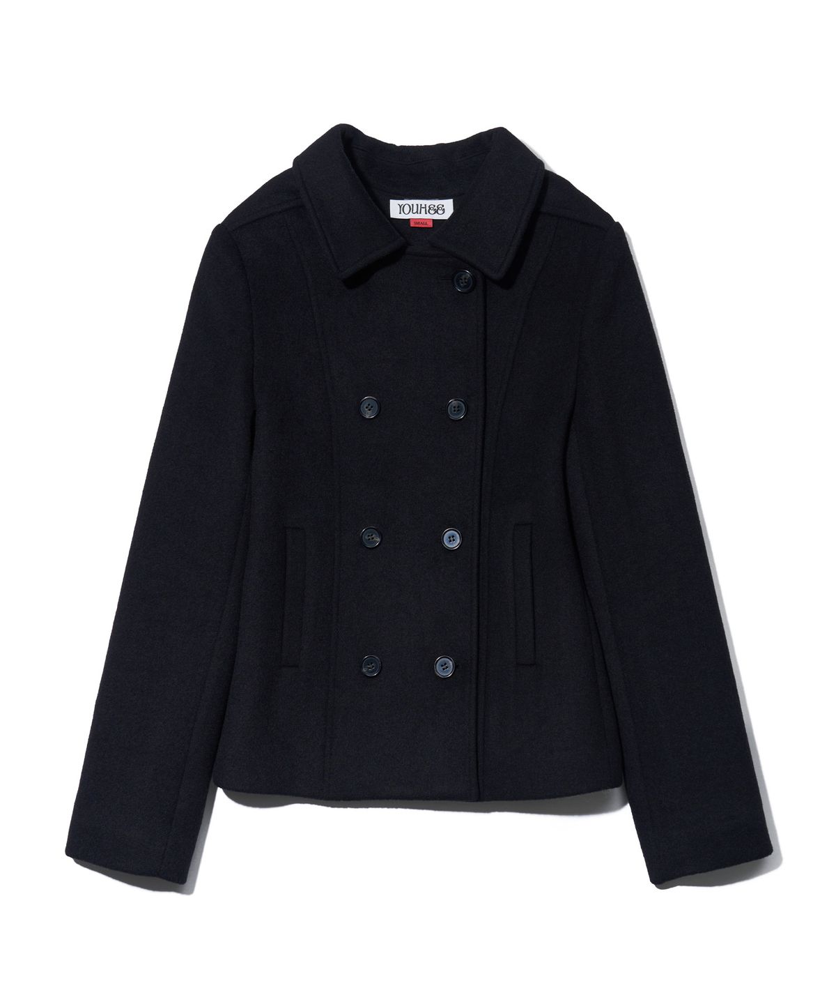 유희(YOUHEE) DETACHABLE HOOD DOUBLE COAT_BLACK