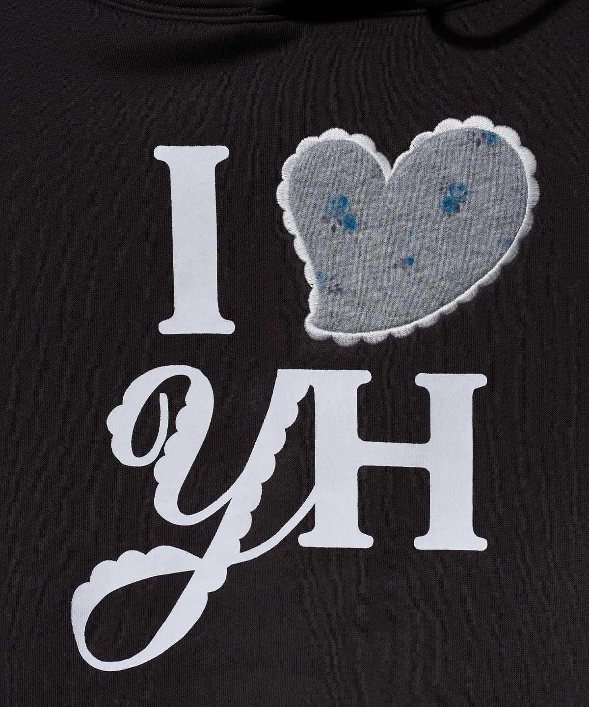 유희(YOUHEE) I LOVE YH HOODIE_CHARCOAL