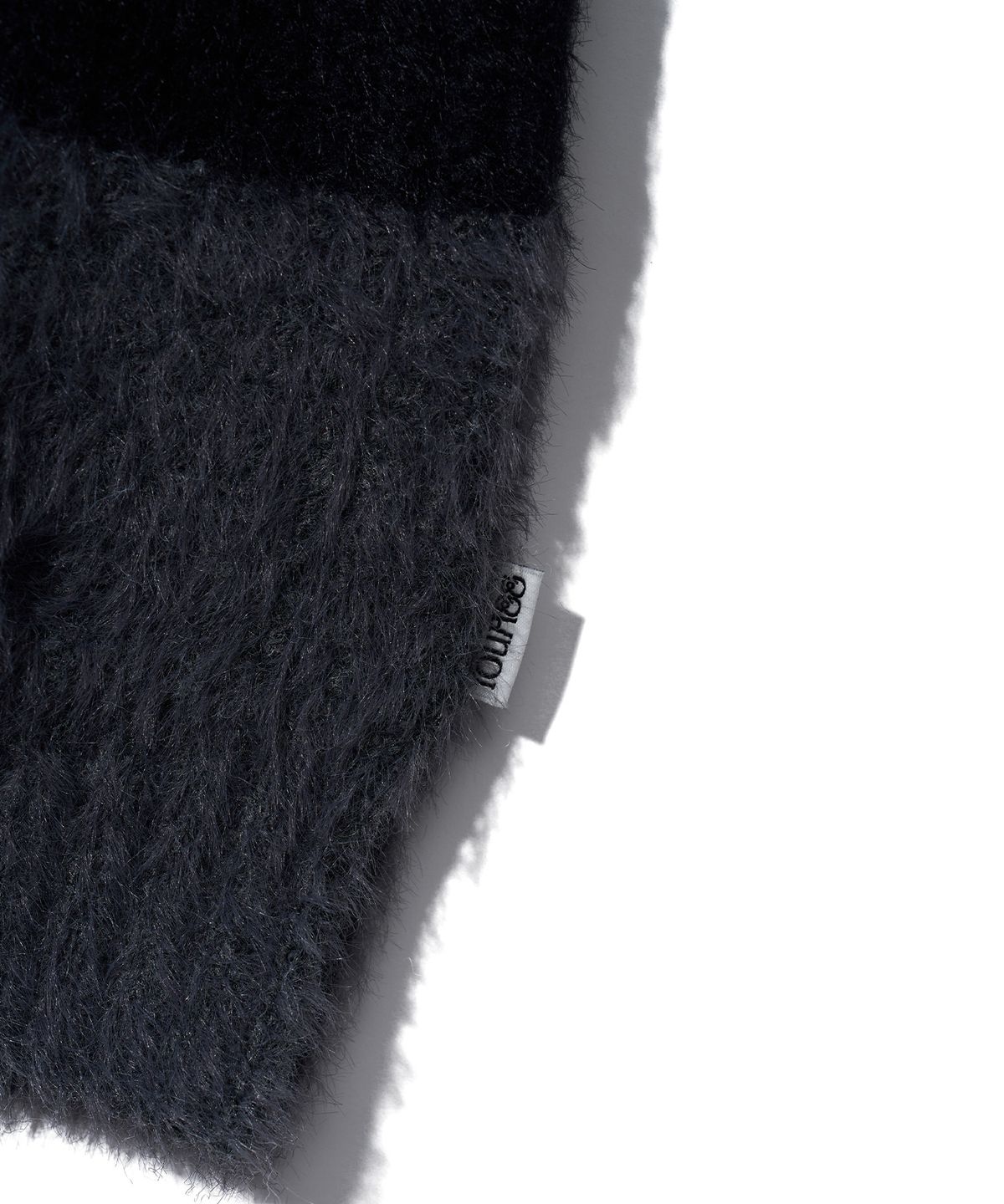 유희(YOUHEE) HAIRY STRIPE LOOSE FIT KNIT_CHARCOAL