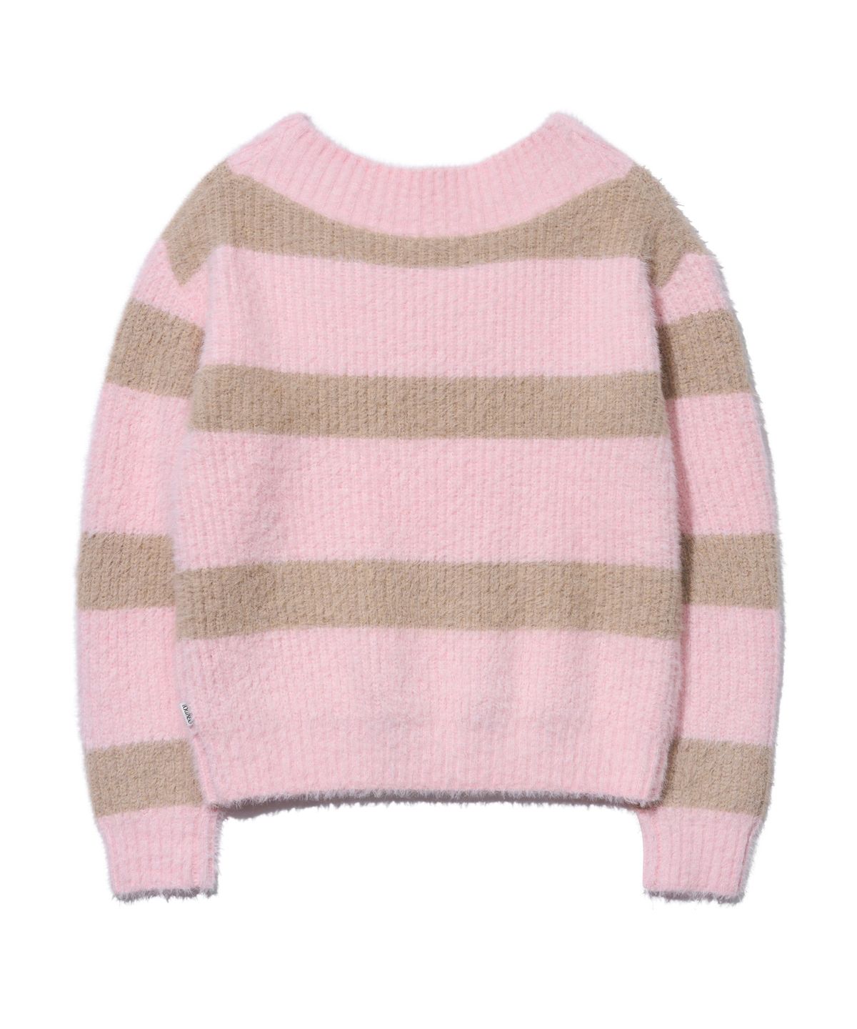 유희(YOUHEE) HAIRY STRIPE LOOSE FIT KNIT_PINK