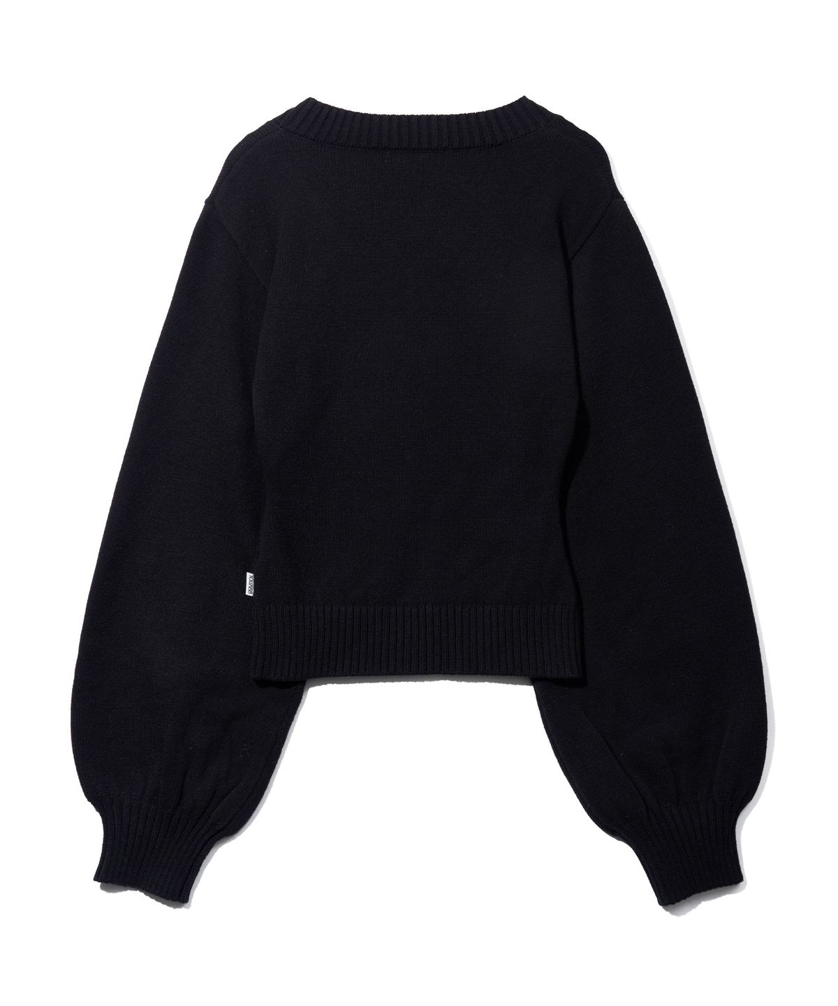 유희(YOUHEE) FLOWER YOUHEE V-NECK KNIT_BLACK