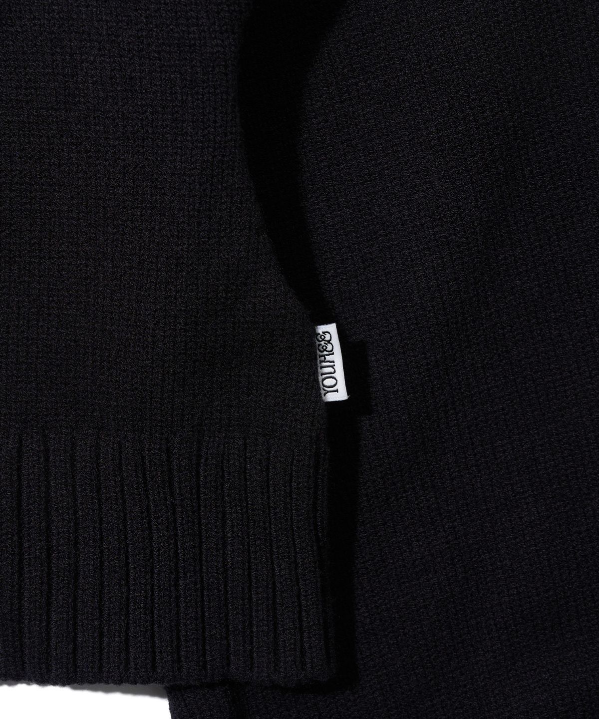 유희(YOUHEE) FLOWER YOUHEE V-NECK KNIT_BLACK