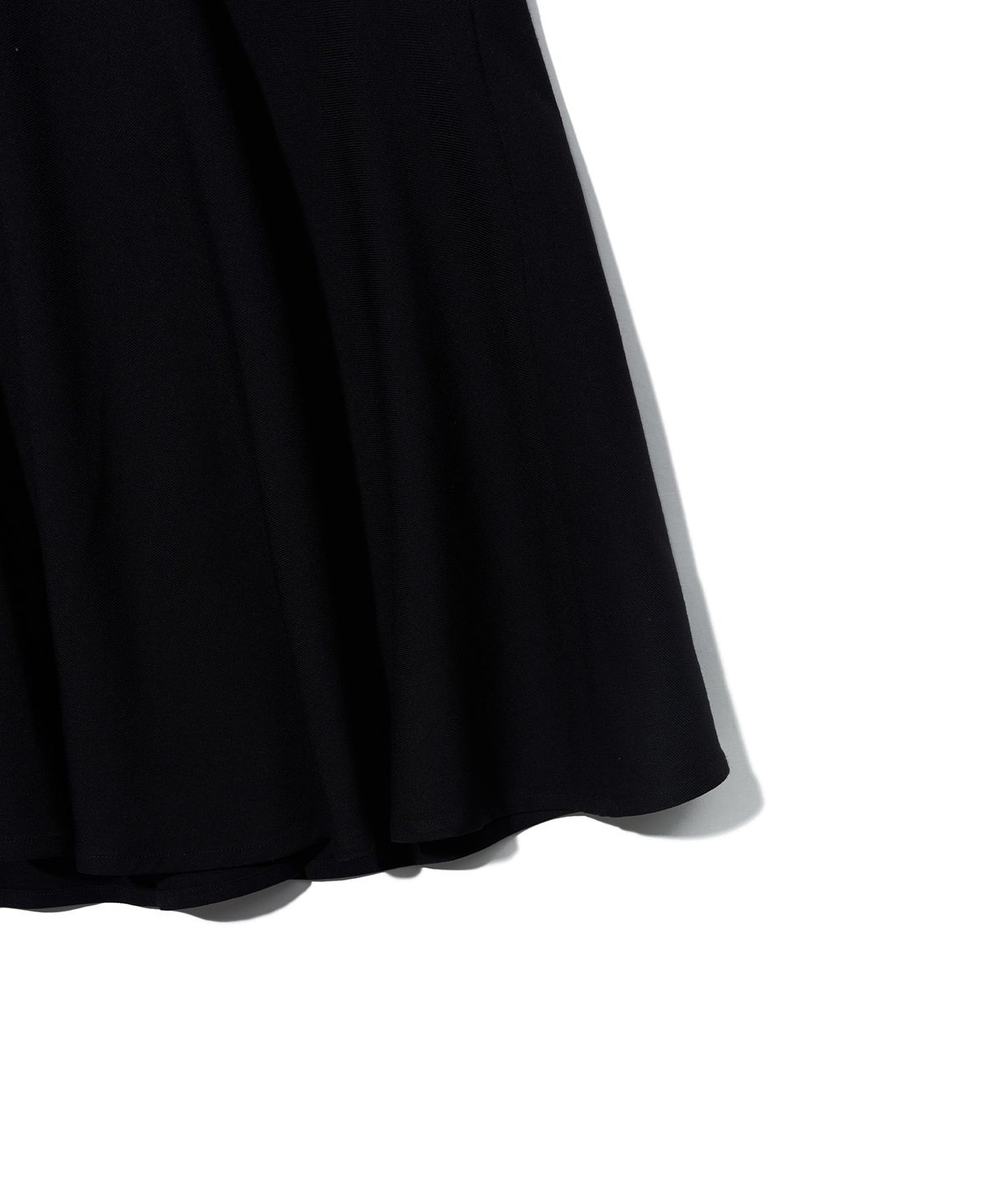 유희(YOUHEE) STUD FLARE MIDI SKIRT_BLACK