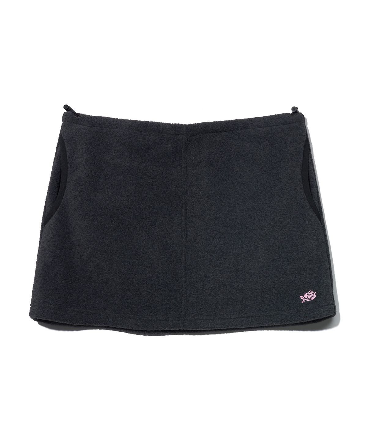 유희(YOUHEE) FLEECE RAW-RISE SKIRT_CHARCOAL