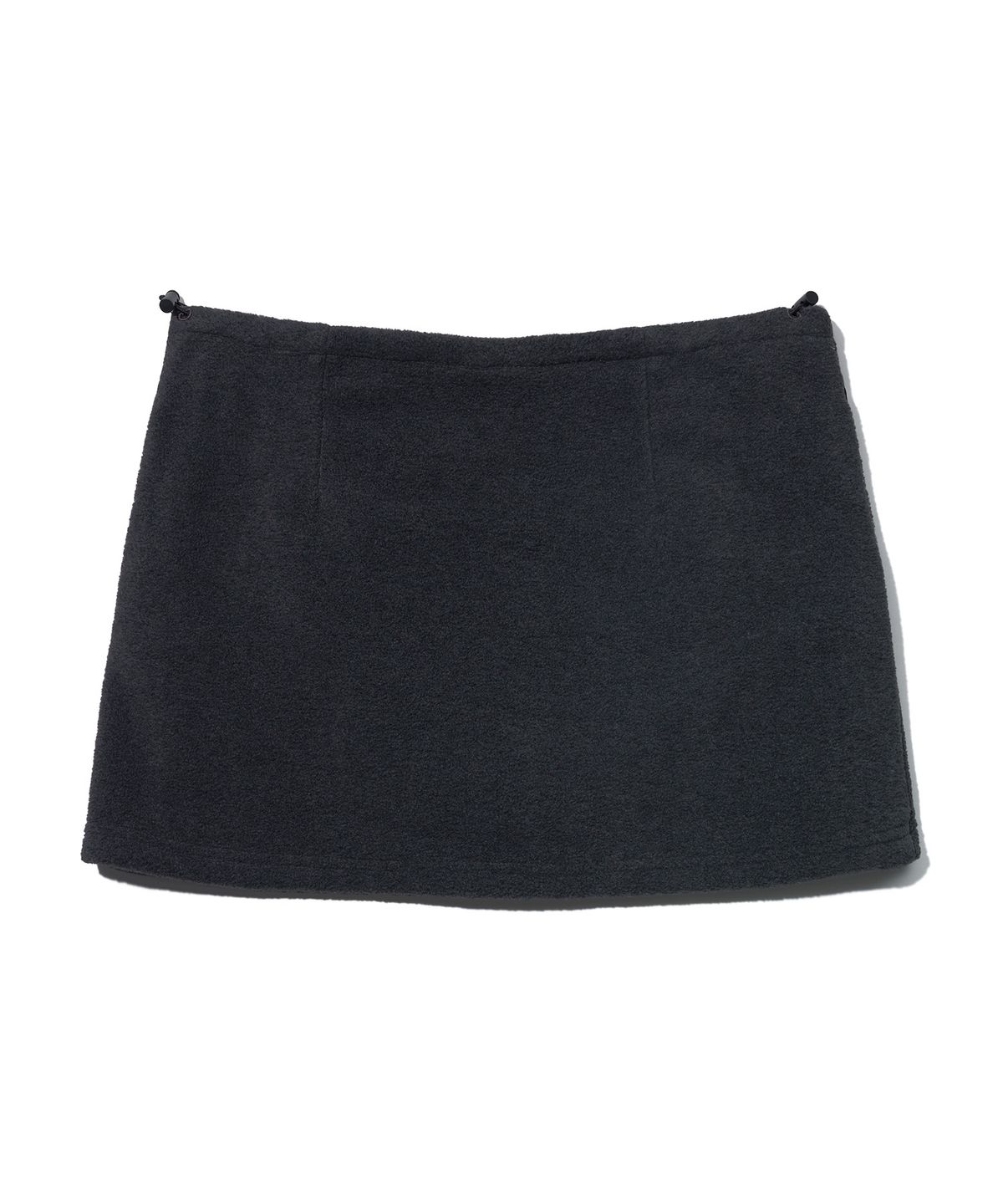 유희(YOUHEE) FLEECE RAW-RISE SKIRT_CHARCOAL