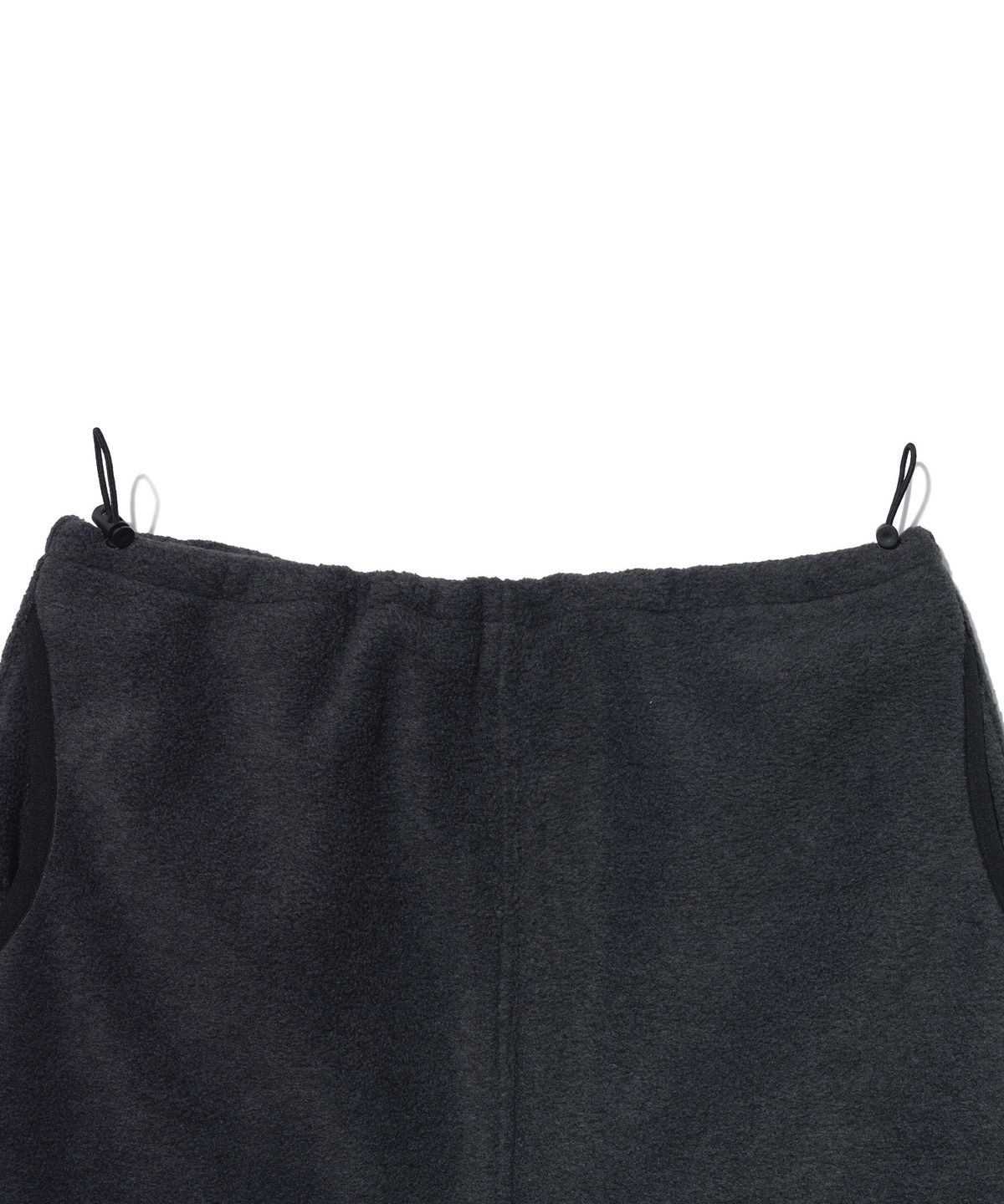유희(YOUHEE) FLEECE RAW-RISE SKIRT_CHARCOAL