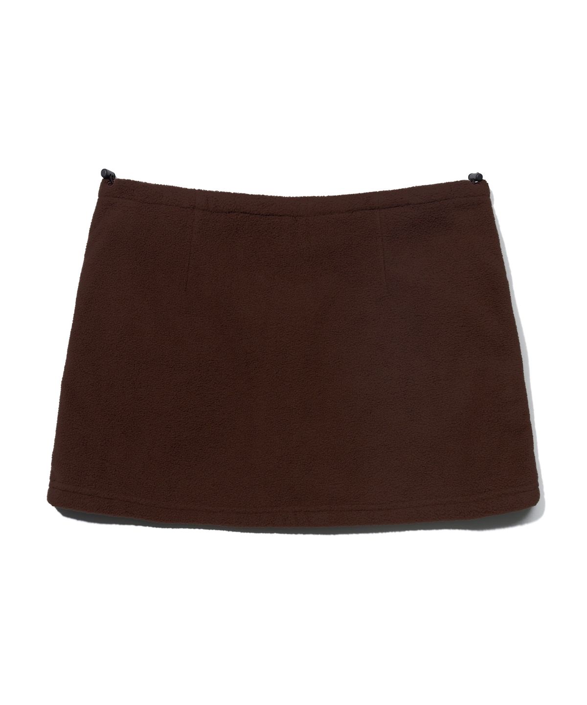 유희(YOUHEE) FLEECE RAW-RISE SKIRT_BROWN