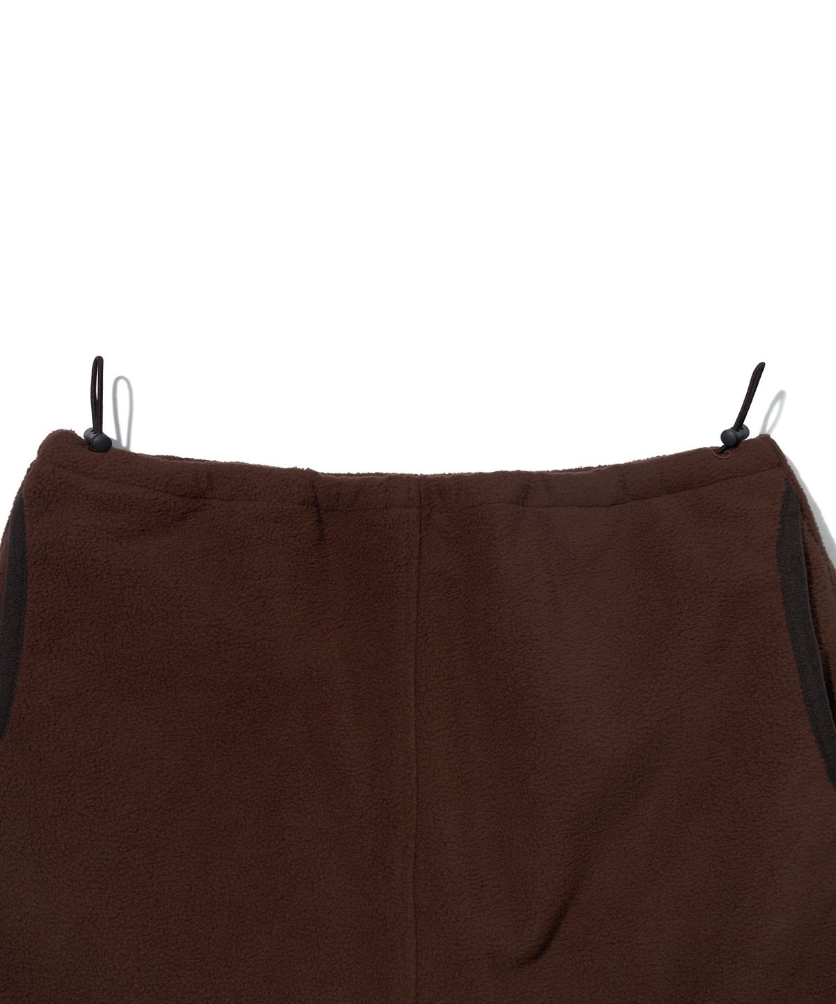 유희(YOUHEE) FLEECE RAW-RISE SKIRT_BROWN