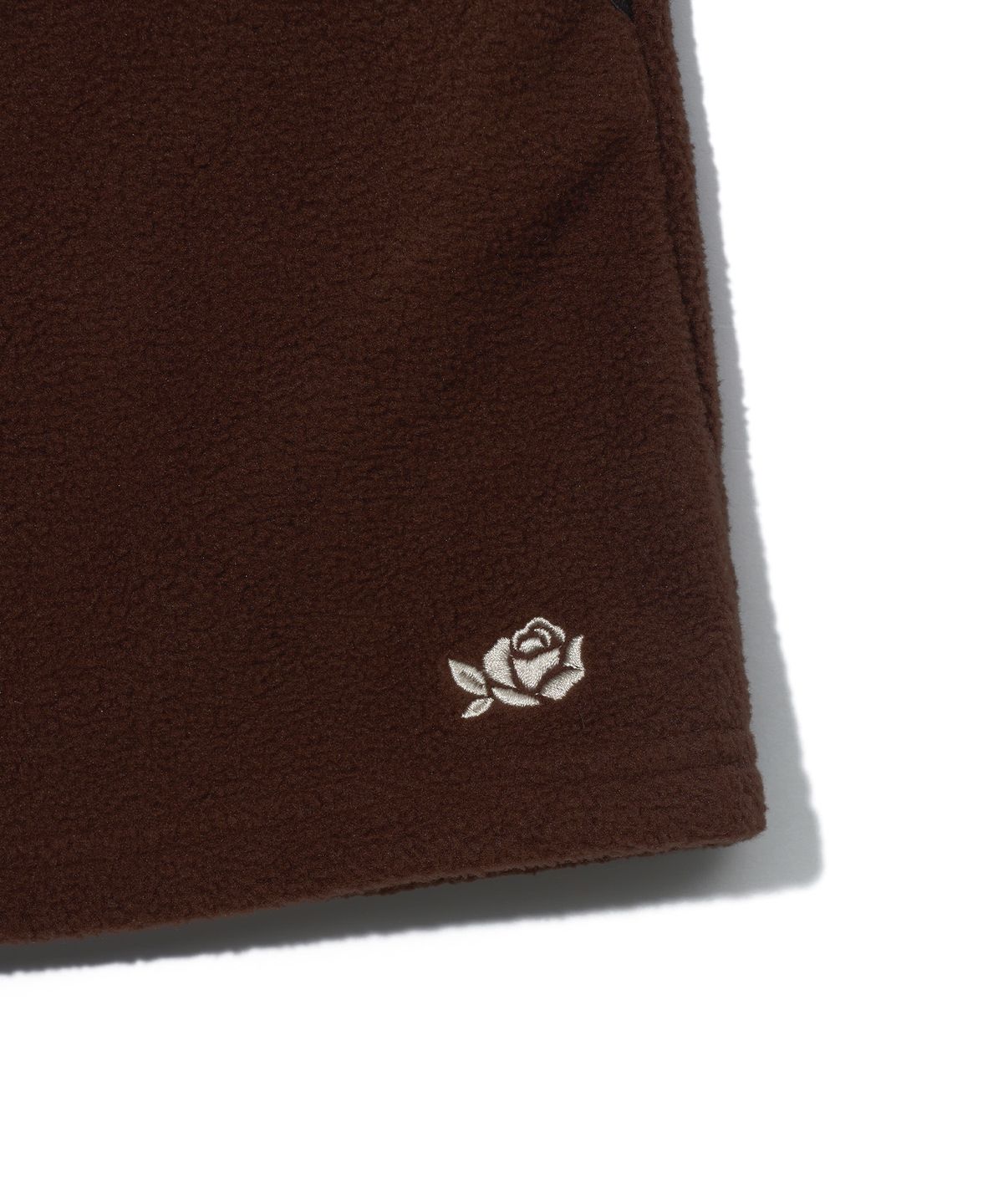 유희(YOUHEE) FLEECE RAW-RISE SKIRT_BROWN