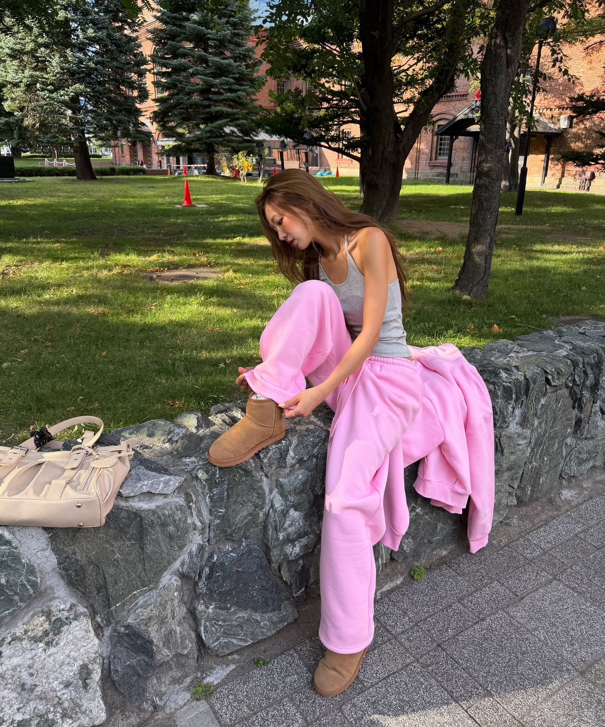유희(YOUHEE) YOUHEE MODE SWEATPANTS_PINK