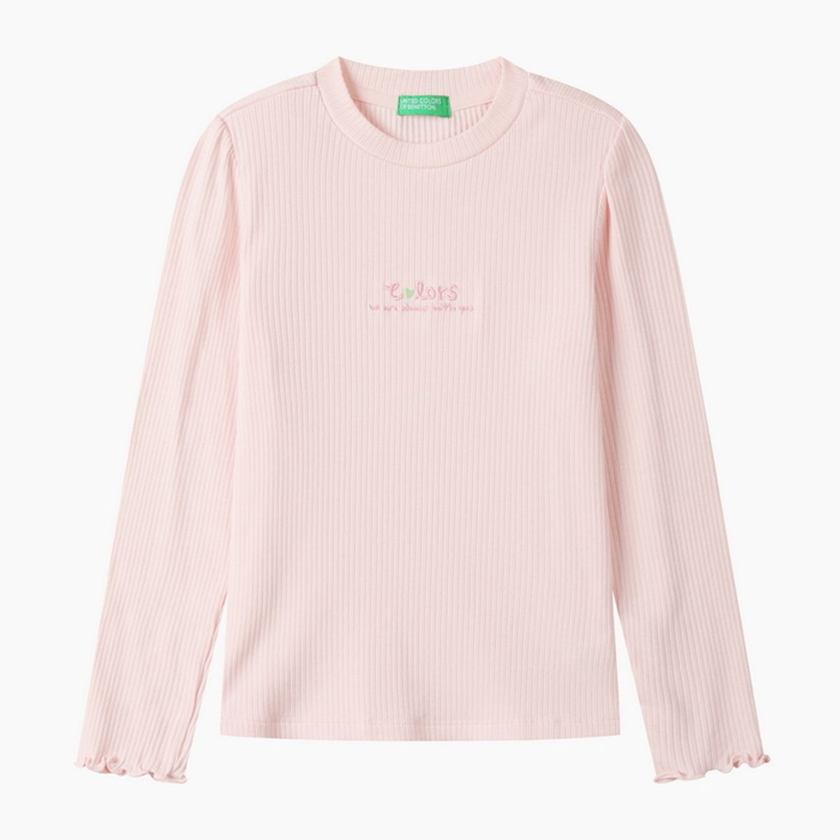 베네통키즈(BENETTONKIDS) 어도러블 골지 티셔츠_QATS10641PK