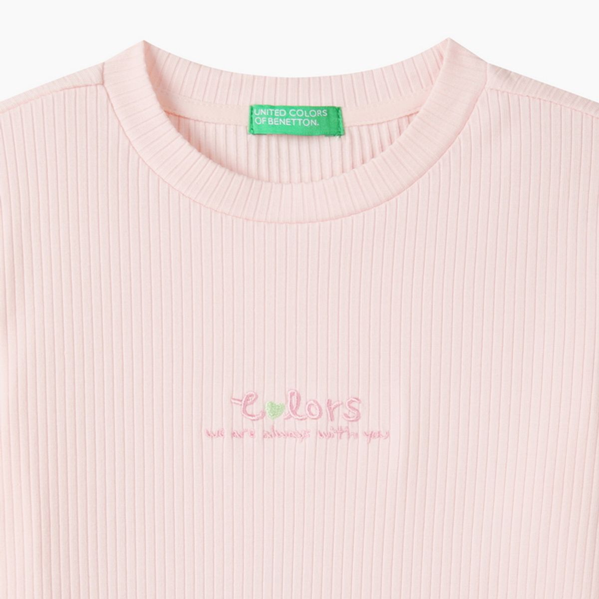 베네통키즈(BENETTONKIDS) 어도러블 골지 티셔츠_QATS10641PK