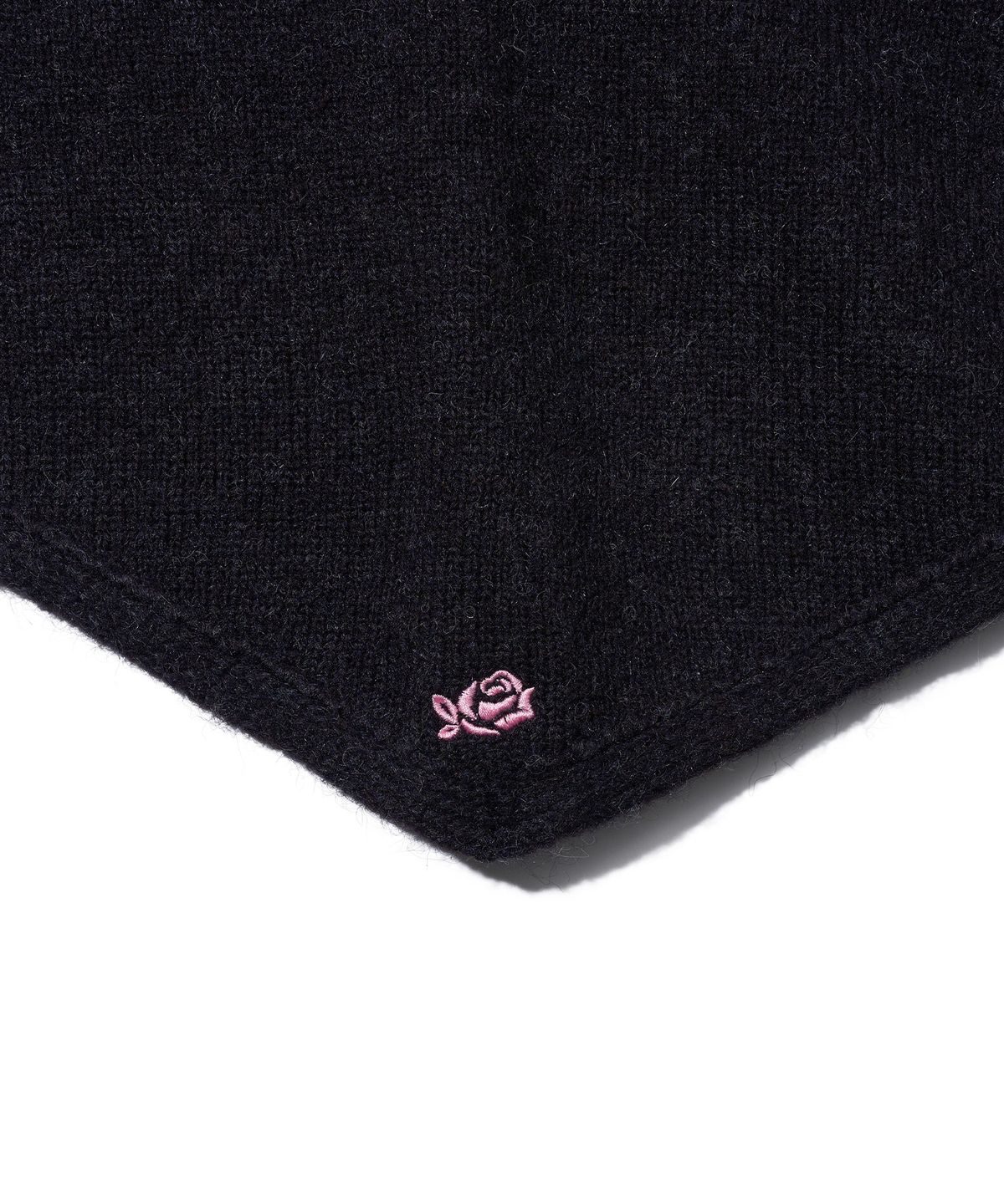 유희(YOUHEE) FLOWER YOUHEE KNIT BANDANA_BLACK