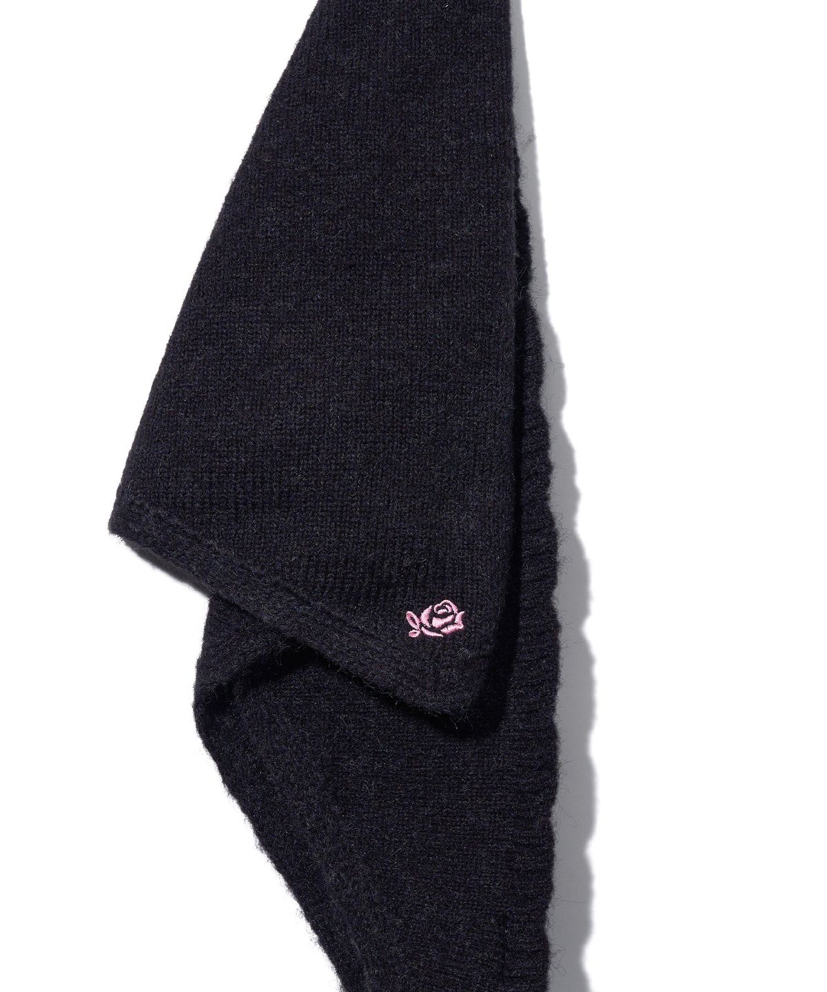 유희(YOUHEE) FLOWER YOUHEE KNIT BANDANA_BLACK