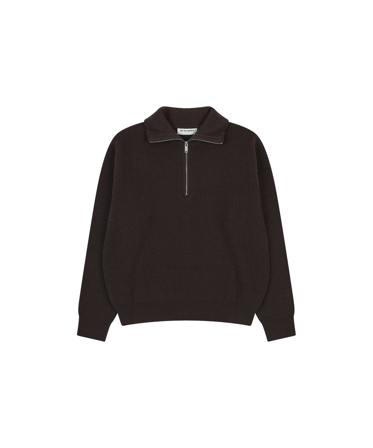 나우앤투모로우(NOWANDTOMORROW) HALF ZIP SWEATER [BROWN]