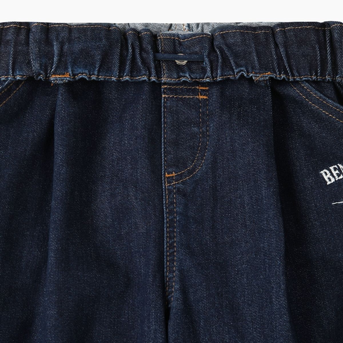 베네통키즈(BENETTONKIDS) 생지 데님 배기 팬츠_QADP01641NY