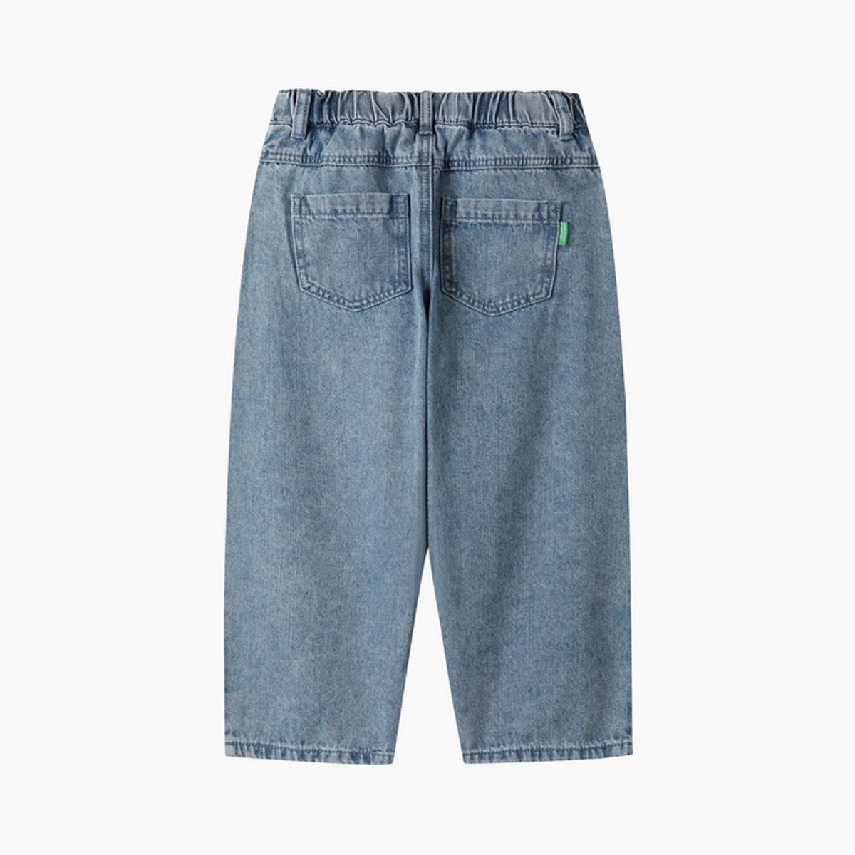 베네통키즈(BENETTONKIDS) 뉴 베이직 배기핏 데님 팬츠_QADP02641BL