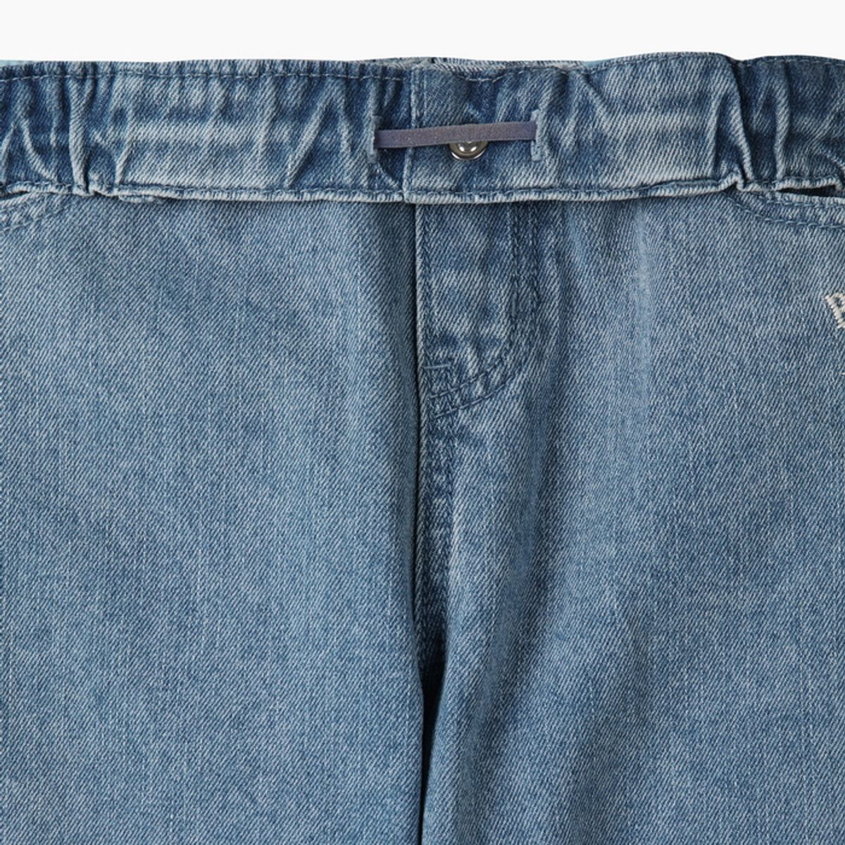 베네통키즈(BENETTONKIDS) 뉴 베이직 배기핏 데님 팬츠_QADP02641BL