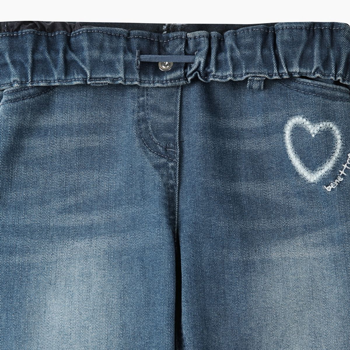 베네통키즈(BENETTONKIDS) 어도러블 데님 팬츠_QADP03641BL
